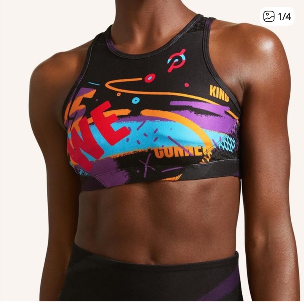 NWT Peloton Hust Wilson Hick Neck Sports Bra Sz S Multicolor